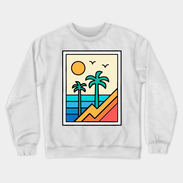 Surf / Beach Ocean Vacation Crewneck Sweatshirt by timegraf